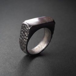 Brutalist signet ring